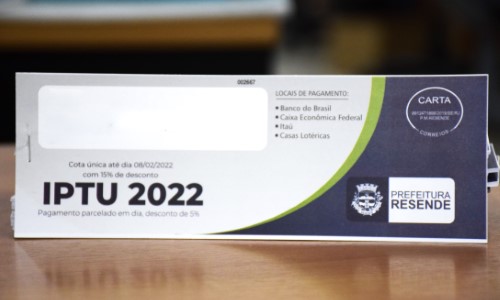 IPTU 2022: Desconto em cota única em Resende terá desconto de 15%